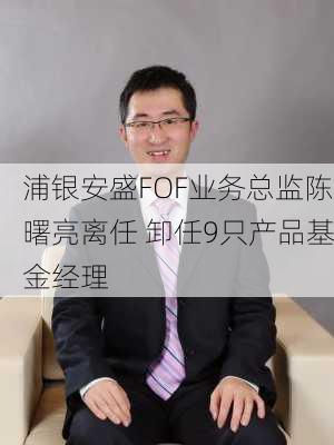 浦银安盛FOF业务总监陈曙亮离任 卸任9只产品基金经理