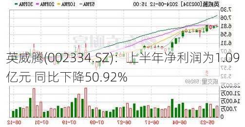 英威腾(002334.SZ)：上半年净利润为1.09亿元 同比下降50.92%
