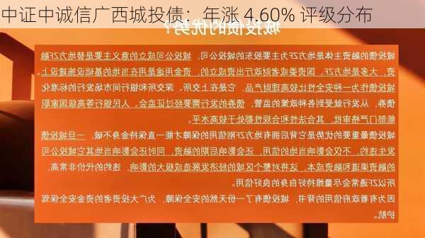 中证中诚信广西城投债：年涨 4.60% 评级分布