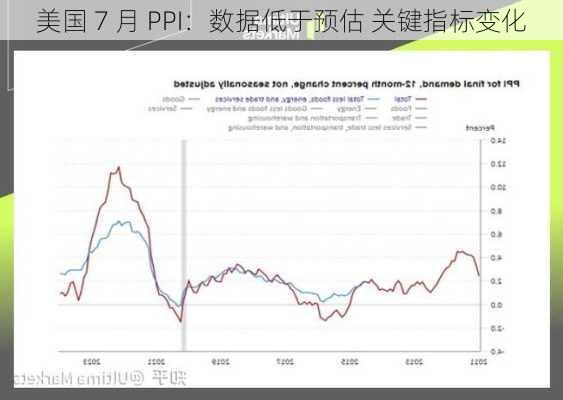 美国 7 月 PPI：数据低于预估 关键指标变化