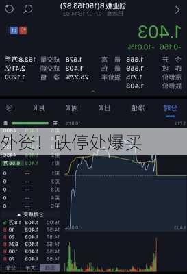 外资！跌停处爆买