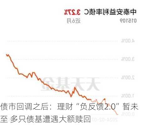 债市回调之后：理财“负反馈2.0”暂未至 多只债基遭遇大额赎回