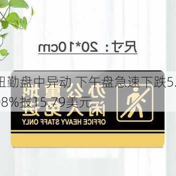 纽勤盘中异动 下午盘急速下跌5.08%报15.79美元