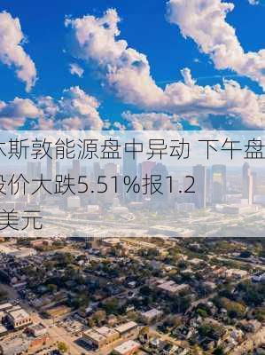 休斯敦能源盘中异动 下午盘股价大跌5.51%报1.20美元