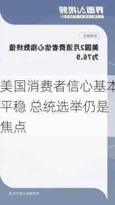 美国消费者信心基本平稳 总统选举仍是焦点