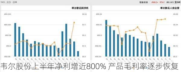 韦尔股份上半年净利增近800% 产品毛利率逐步恢复