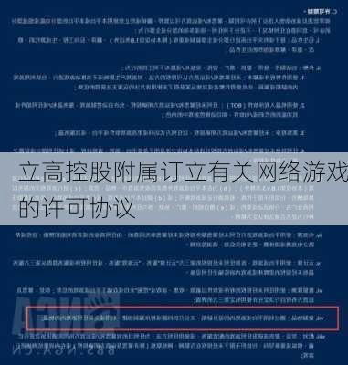 立高控股附属订立有关网络游戏的许可协议