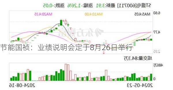 节能国祯：业绩说明会定于8月26日举行