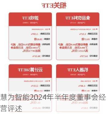 慧为智能2024年半年度董事会经营评述