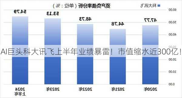 AI巨头科大讯飞上半年业绩暴雷！市值缩水近300亿！