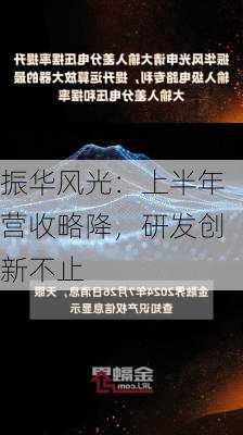 振华风光：上半年营收略降，研发创新不止