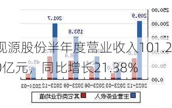 视源股份半年度营业收入101.20亿元，同比增长21.38%