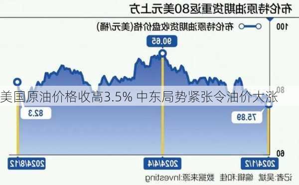 美国原油价格收高3.5% 中东局势紧张令油价大涨