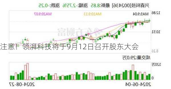 注意！领湃科技将于9月12日召开股东大会