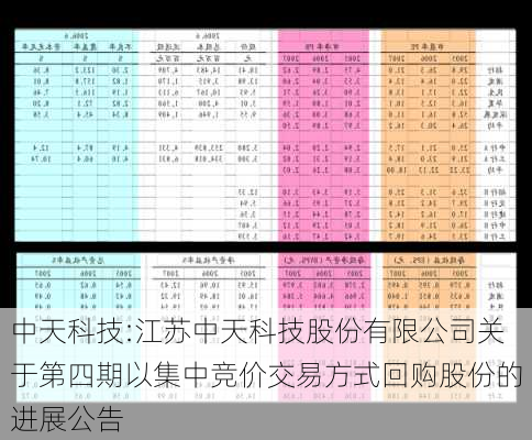 中天科技:江苏中天科技股份有限公司关于第四期以集中竞价交易方式回购股份的进展公告