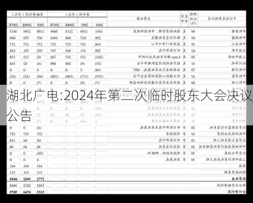 湖北广电:2024年第二次临时股东大会决议公告