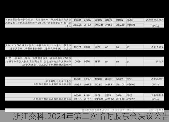 浙江交科:2024年第二次临时股东会决议公告