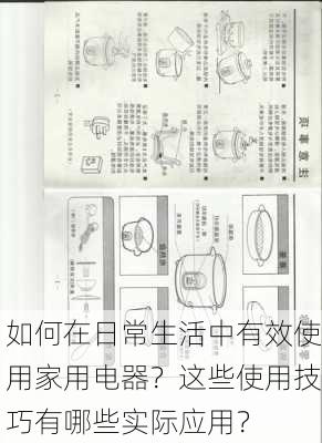 如何在日常生活中有效使用家用电器？这些使用技巧有哪些实际应用？