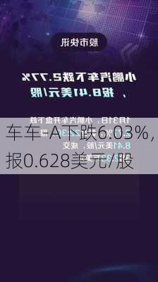 车车-A下跌6.03%，报0.628美元/股