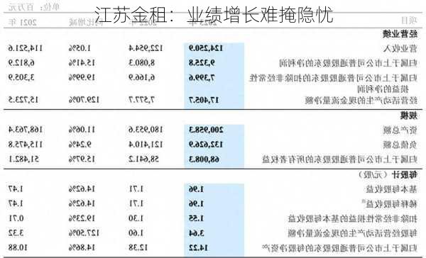 江苏金租：业绩增长难掩隐忧