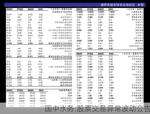 国中水务:股票交易异常波动公告