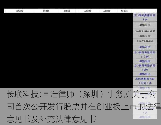 长联科技:国浩律师（深圳）事务所关于公司首次公开发行股票并在创业板上市的法律意见书及补充法律意见书