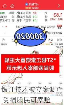 银江技术被立案调查 受损股民可索赔