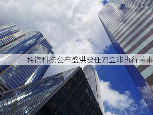 稀镁科技公布盛洪获任独立非执行董事