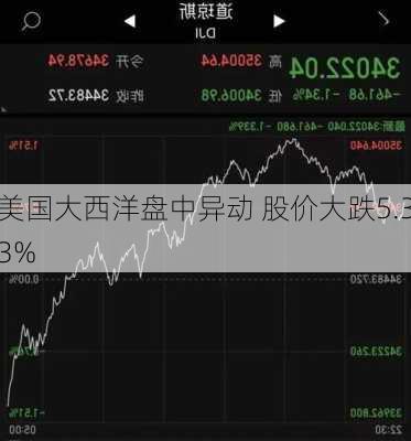 美国大西洋盘中异动 股价大跌5.33%