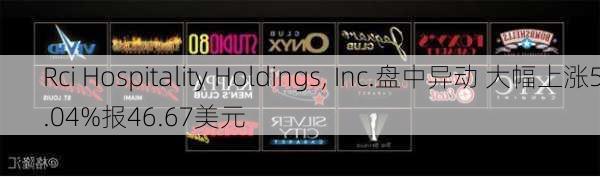 Rci Hospitality Holdings, Inc.盘中异动 大幅上涨5.04%报46.67美元