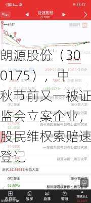 朗源股份（300175），中秋节前又一被证监会立案企业，股民维权索赔速登记