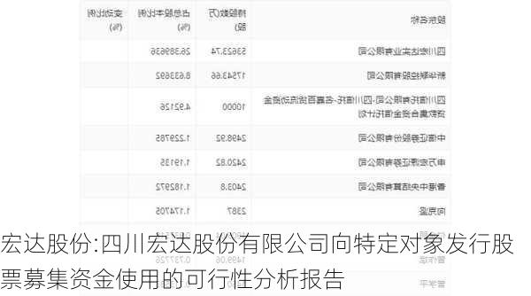 宏达股份:四川宏达股份有限公司向特定对象发行股票募集资金使用的可行性分析报告