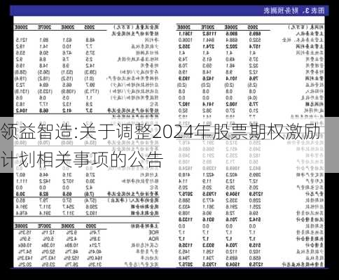 领益智造:关于调整2024年股票期权激励计划相关事项的公告