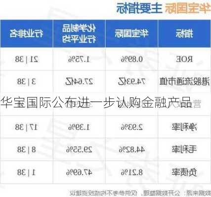 华宝国际公布进一步认购金融产品