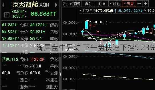 淘屏盘中异动 下午盘快速下挫5.23%