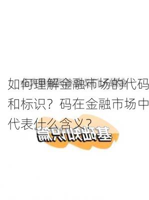 如何理解金融市场的代码和标识？码在金融市场中代表什么含义？