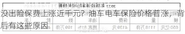 没出险保费上涨近千元？油车电车保险价格普涨，背后有这些原因