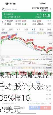 康斯托克能源盘中异动 股价大涨5.08%报10.65美元