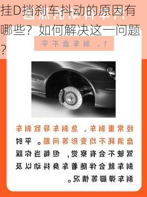 挂D挡刹车抖动的原因有哪些？如何解决这一问题？