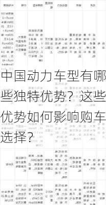 中国动力车型有哪些独特优势？这些优势如何影响购车选择？