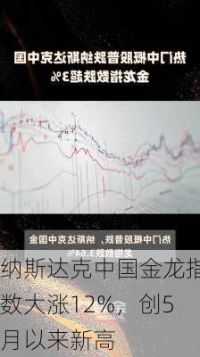 纳斯达克中国金龙指数大涨12%，创5月以来新高