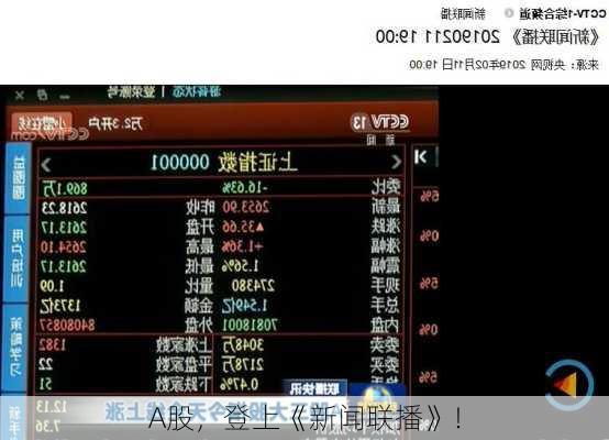 A股，登上《新闻联播》！