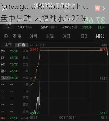 Novagold Resources Inc.盘中异动 大幅跳水5.22%