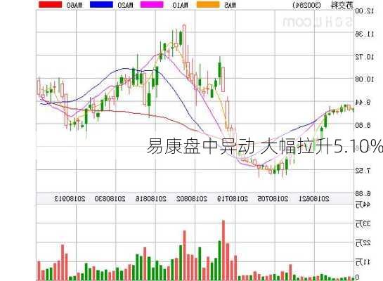 易康盘中异动 大幅拉升5.10%