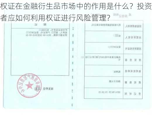 权证在金融衍生品市场中的作用是什么？投资者应如何利用权证进行风险管理？