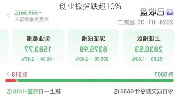 创业板指跌超10%