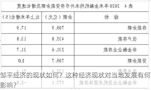 邹平经济的现状如何？这种经济现状对当地发展有何影响？