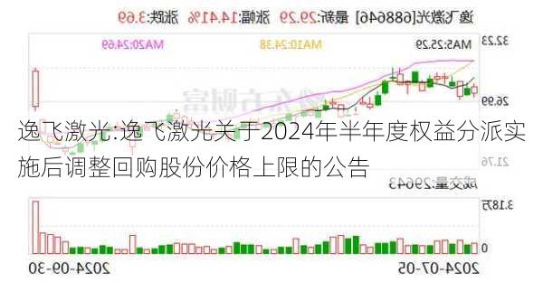 逸飞激光:逸飞激光关于2024年半年度权益分派实施后调整回购股份价格上限的公告