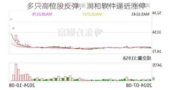 多只高位股反弹，润和软件逼近涨停