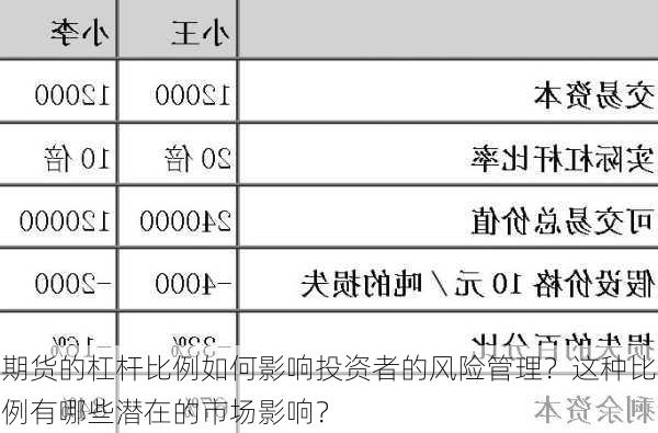 期货的杠杆比例如何影响投资者的风险管理？这种比例有哪些潜在的市场影响？